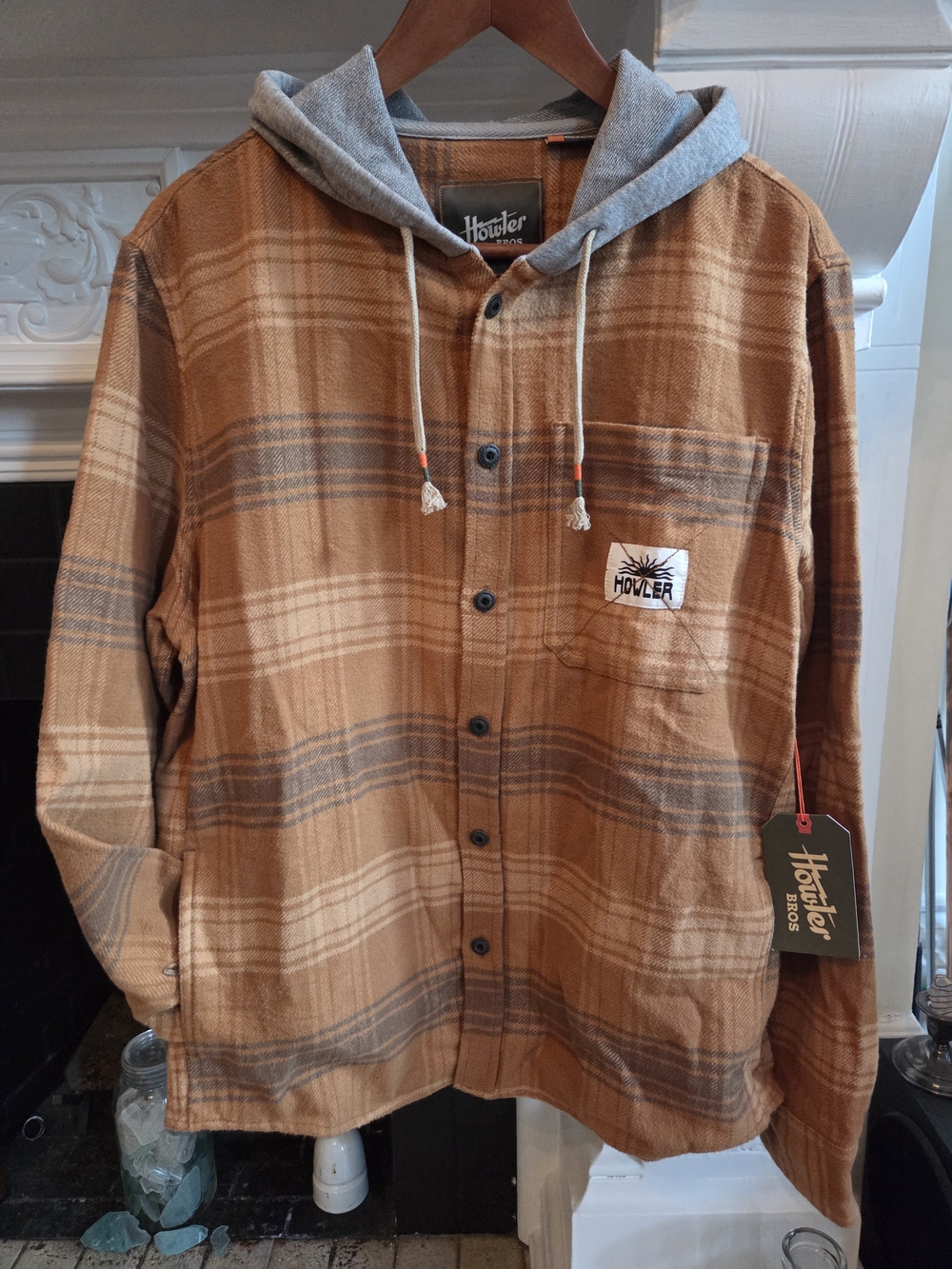 Howler Bros. Salvo hooded blanket flannel - Medium Men's NWT